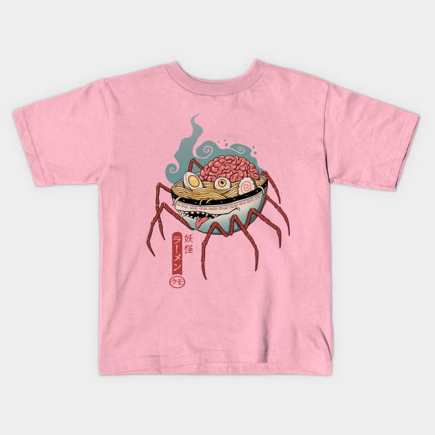 Yokai Ramen Kids T-Shirt by Vincent Trinidad Art